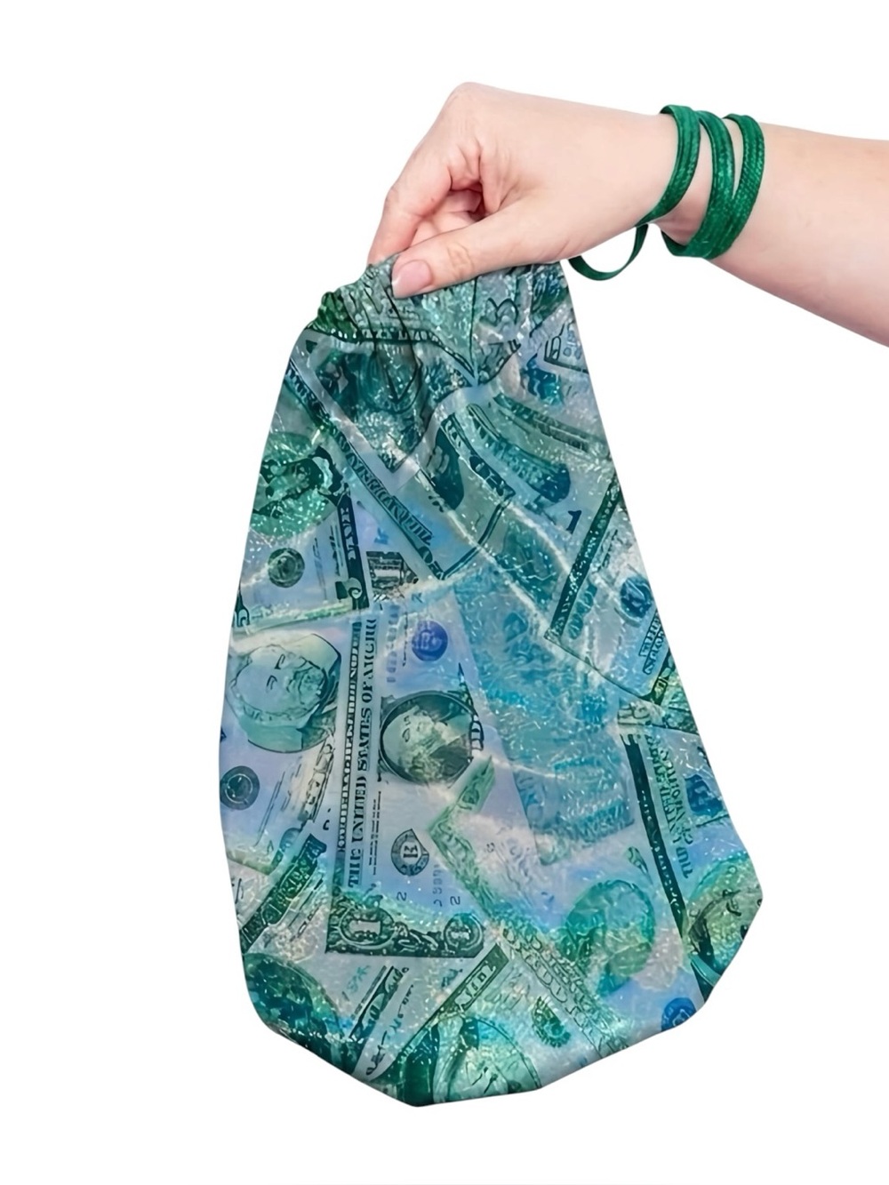 Holographic Money Print Pouch | Stripper Money Bag | Dance & Festival